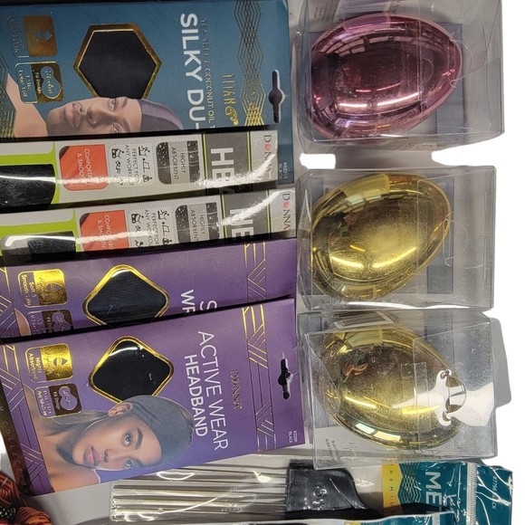 14  Donna Headband Du-Rag Silky Satin Annie Du-Rag Detanlger‎ Metal Pik Headwrap - Picture 2 of 10